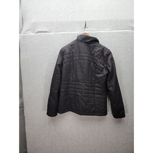 Lands End Womens Insulated Black Jacket Size S Polyester Shell & Lining Zip - Picture 4 of 5